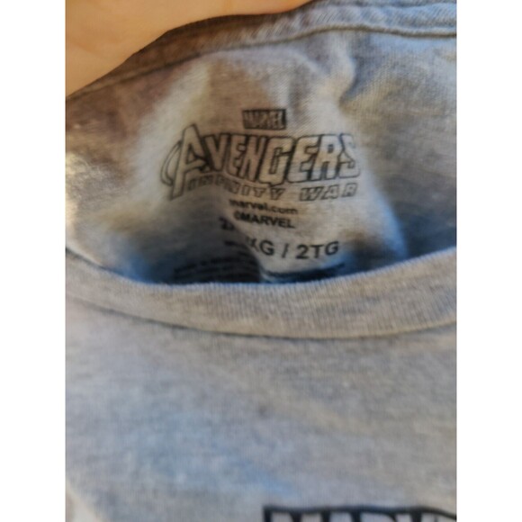 Avengers Mens T-Shirt Infinity War Simple Word Logo Gray 2XL 2X Marvel Shirt Top - Picture 5 of 8